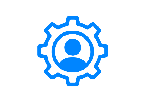 Icon of a gear and person symbolizing tailored Alteryx training solutions designed for real-world analytics use cases.