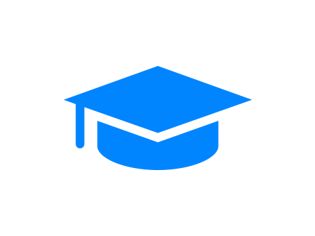 Icon of a graduation cap symbolizing structured Alteryx training courses led by industry experts in data analytics and technology.