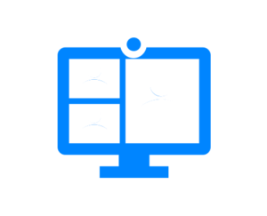 Icon representing virtual Alteryx training with a remote cohort, ideal for flexible instructor-led data analytics education.